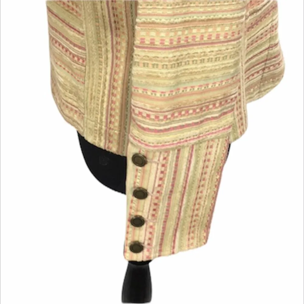 Urban Haggar Petite Striped Blazer Tan, Pink, 6 Petite Tan Size 6P - Image 4