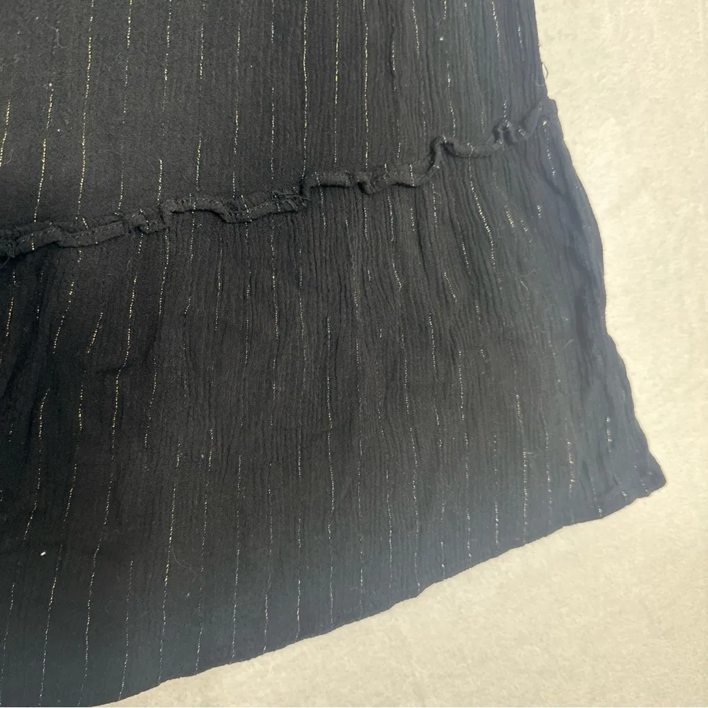 Xhilaration Black Backless Tie Front Blouse - Image 7