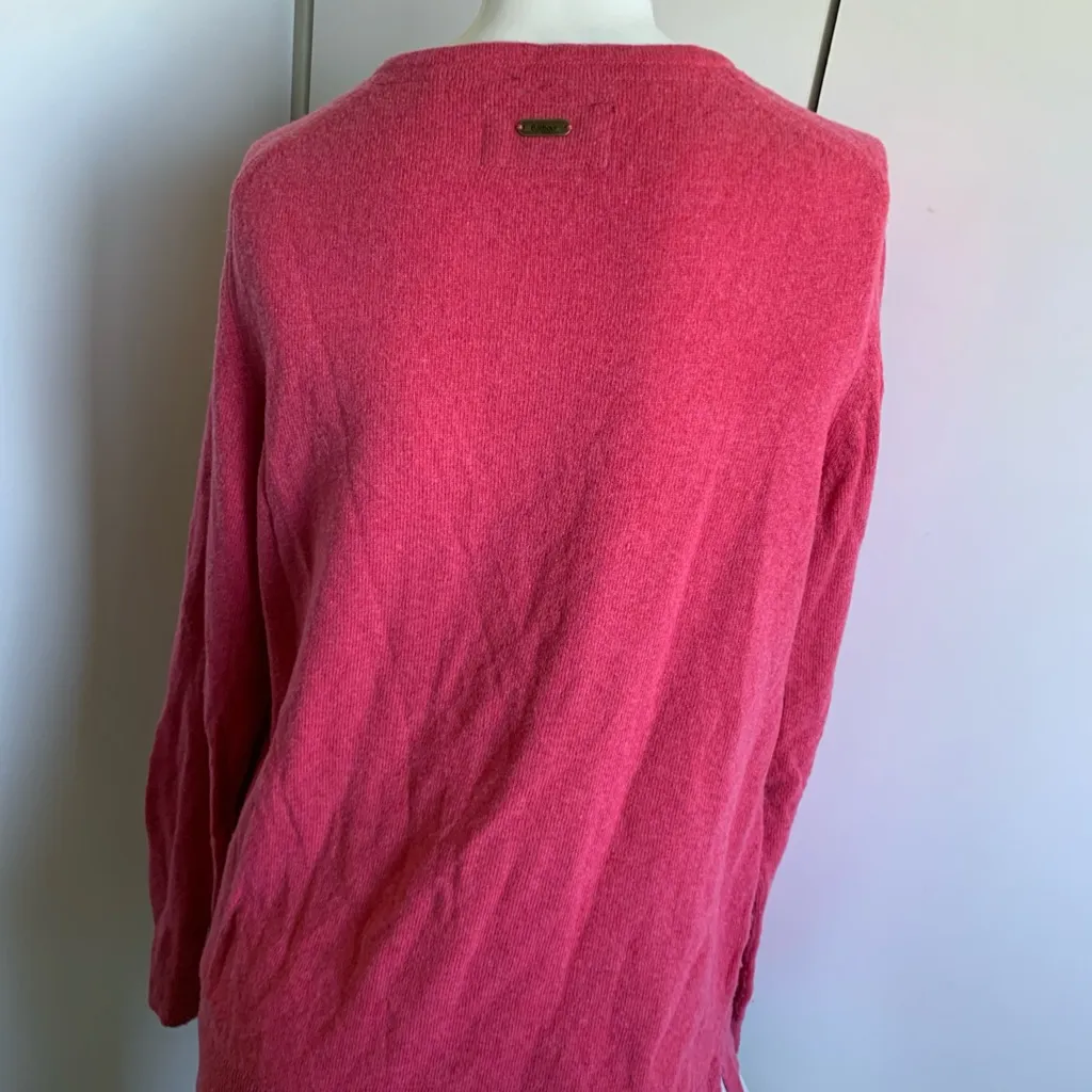 size 12 pink wool blend long sleeve pullover sweater - Image 6