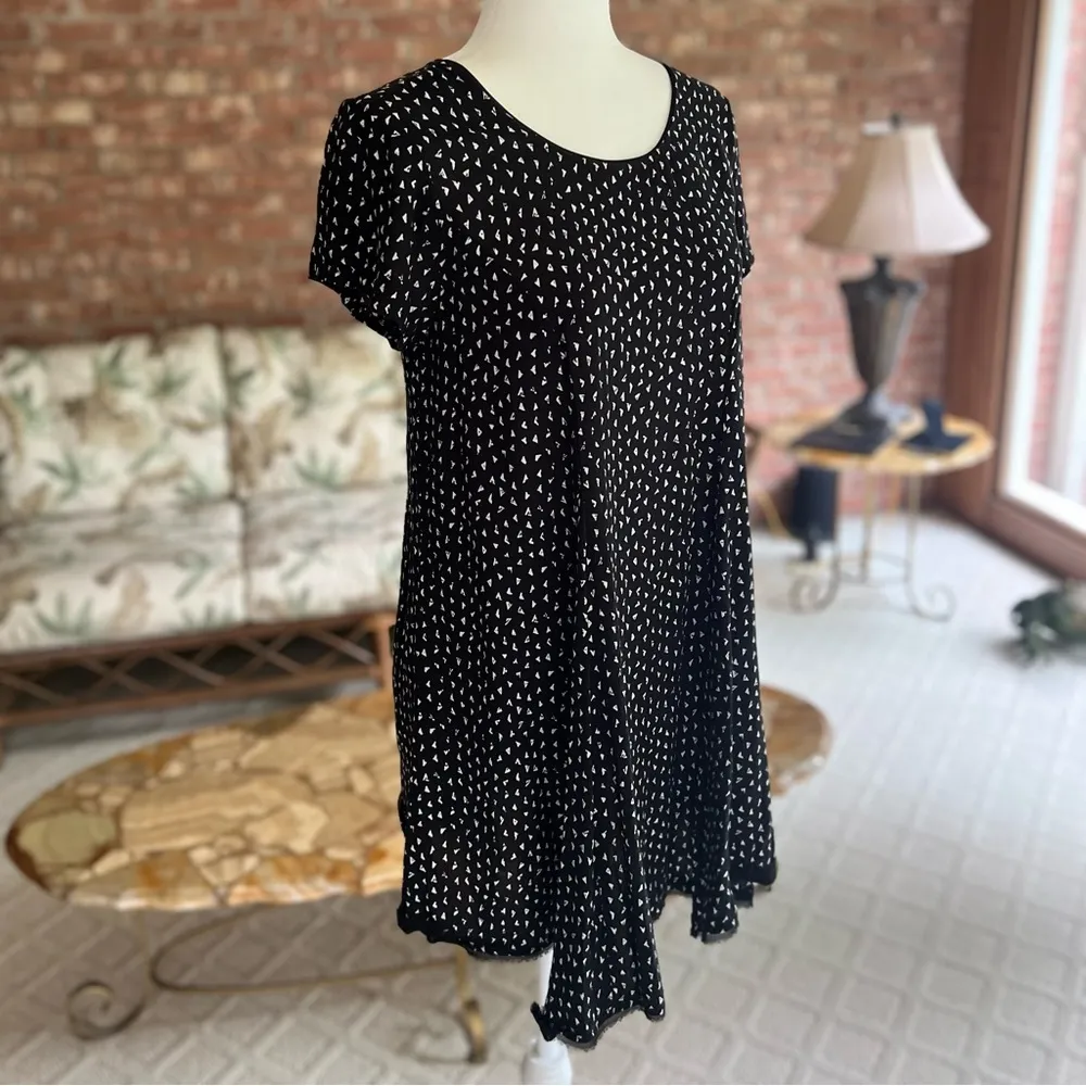 Silence + Noise Dress Polka Black Dot S (Jrs) Short Sleeve UO Mini Swing Party - Image 13