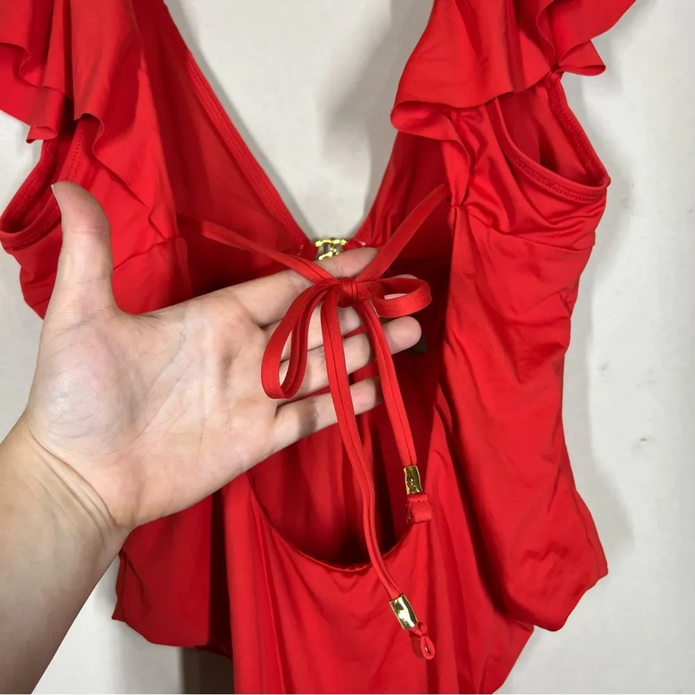 Trina Turk Monaco Flutter One Piece Swimsuit Size 8 - Image 7