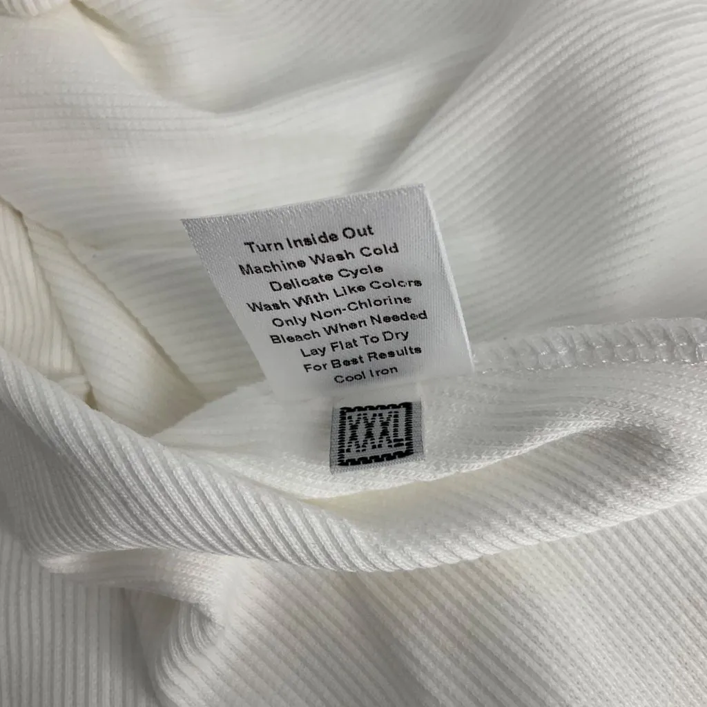 Universal Standard Womens 3XL White Pima Cotton ribbed Sleeveless basic Tank Top - Image 4