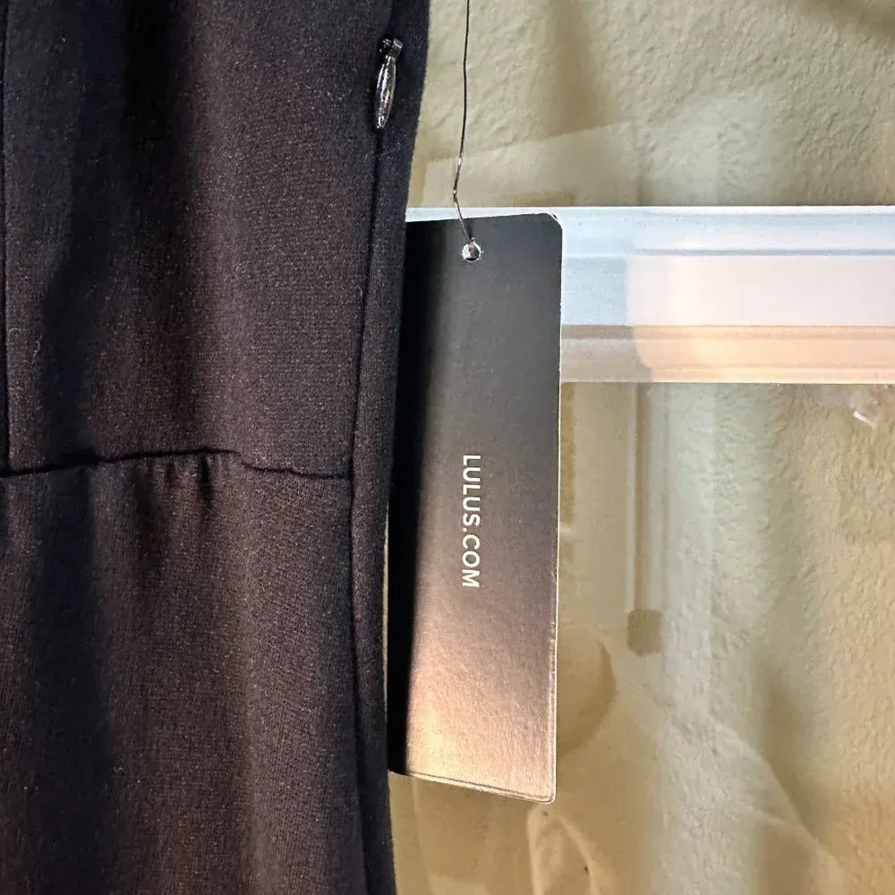 NWT LULU'S Frederica Black Lace Back Body Con Mini Dress - XS - Image 8