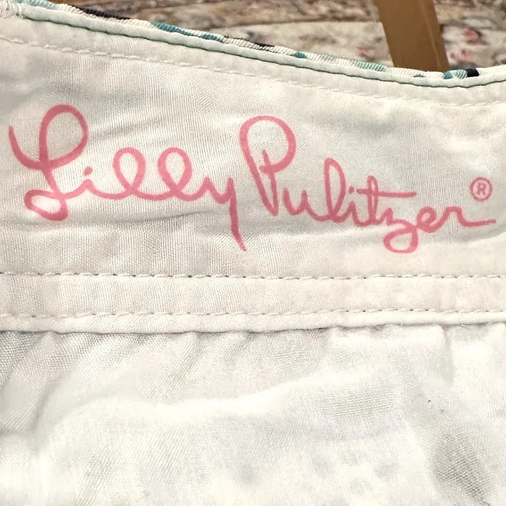 LILLY PULITZER CALLAHAN LETS CHA CHA SPA BLUE GREEN WHITE COTTON SHORTS 2 - Image 5