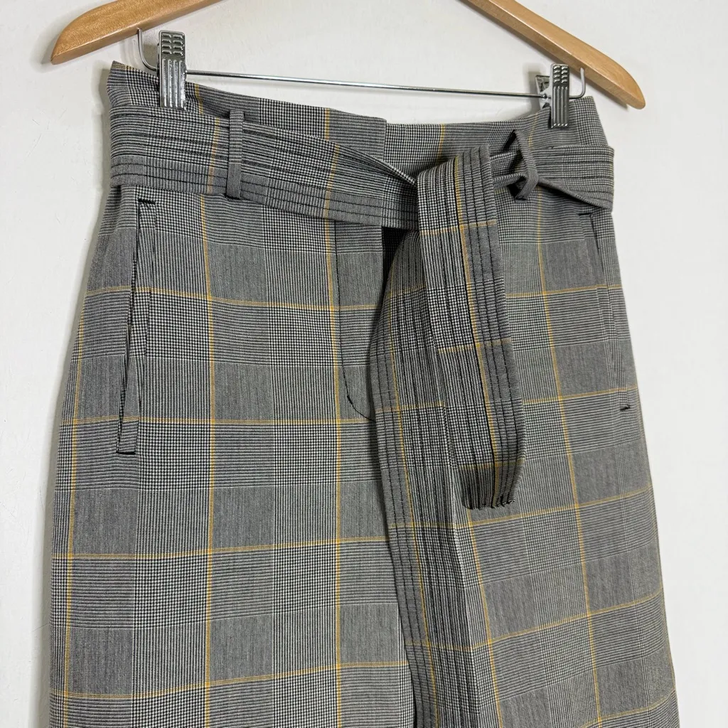 Wilfred (Aritzia) Plaid Tie-Belt High Rise Pants – Size 8 - Image 6