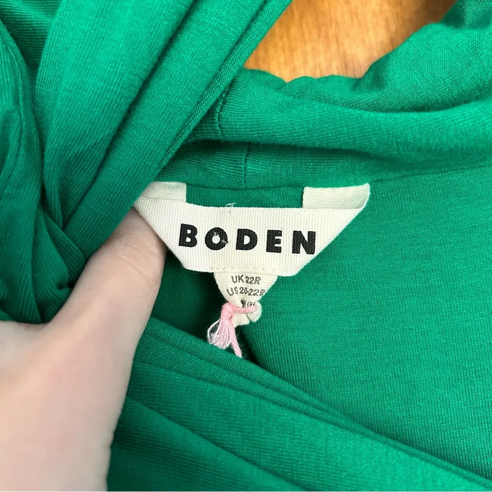 Boden Bardot Jersey Knit Maxi Dress in Green Tambourine Size 20 - Image 5