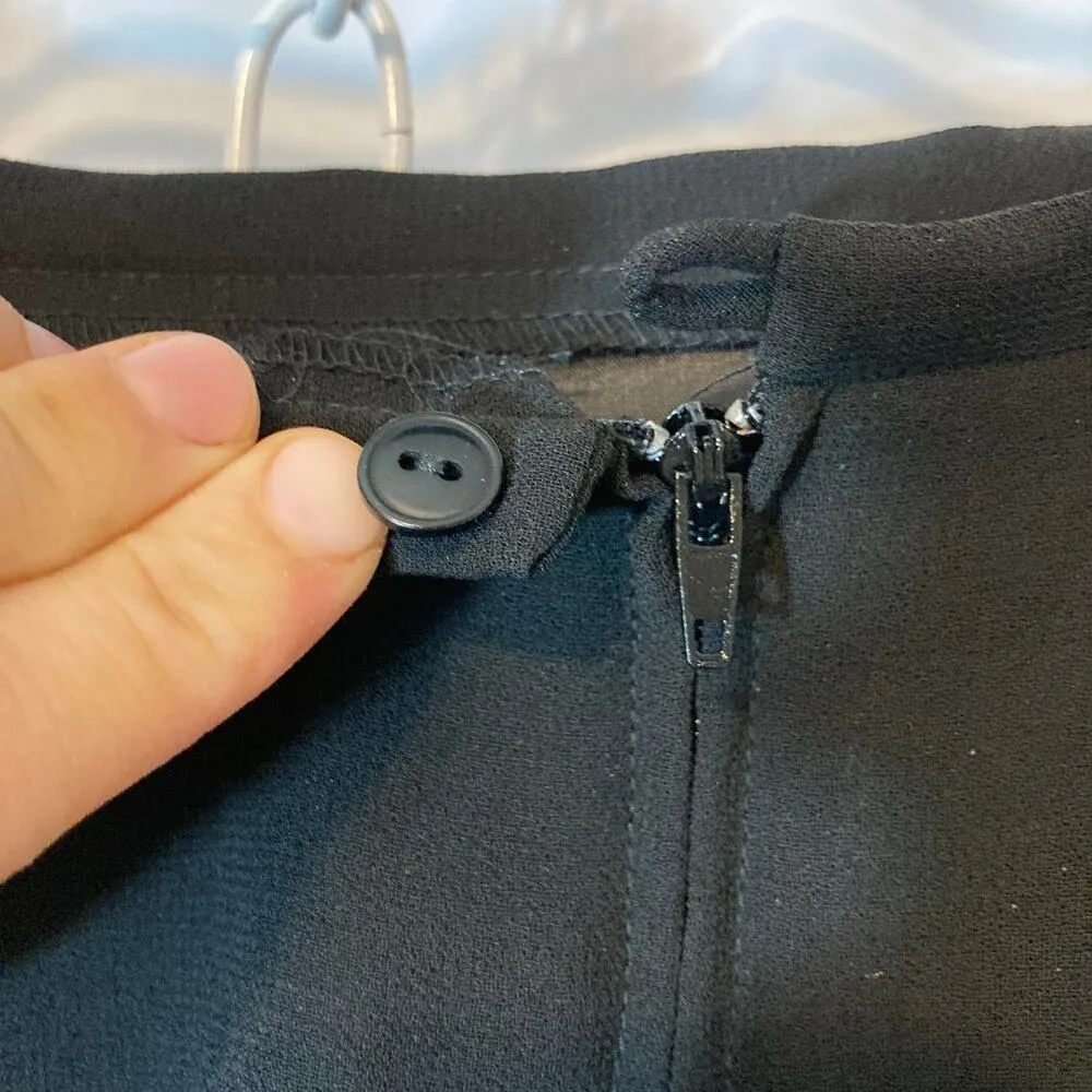 Vintage Plaza South Black Ruffle Embroidered Two Piece Blazer Skirt Set Suit Size 10 - Image 13