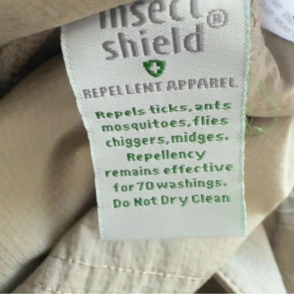 Orvis Insectshield Repellent Apparel Outsmart Wander Khaki Tan Pants Size 14 - Image 8