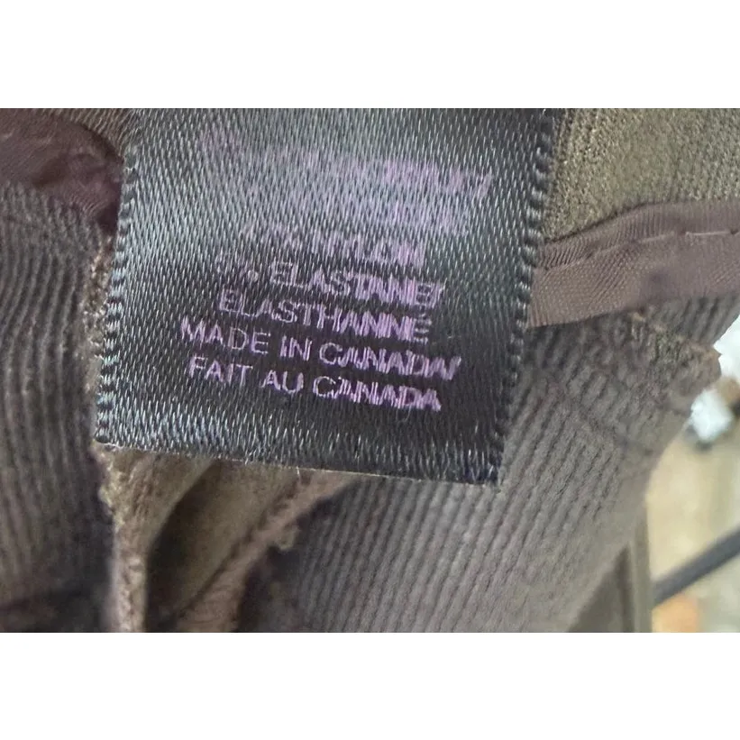 Pink Tartan Brown Stretch Trousers Pants Womens Size 10 Straight Career Casual - Image 8