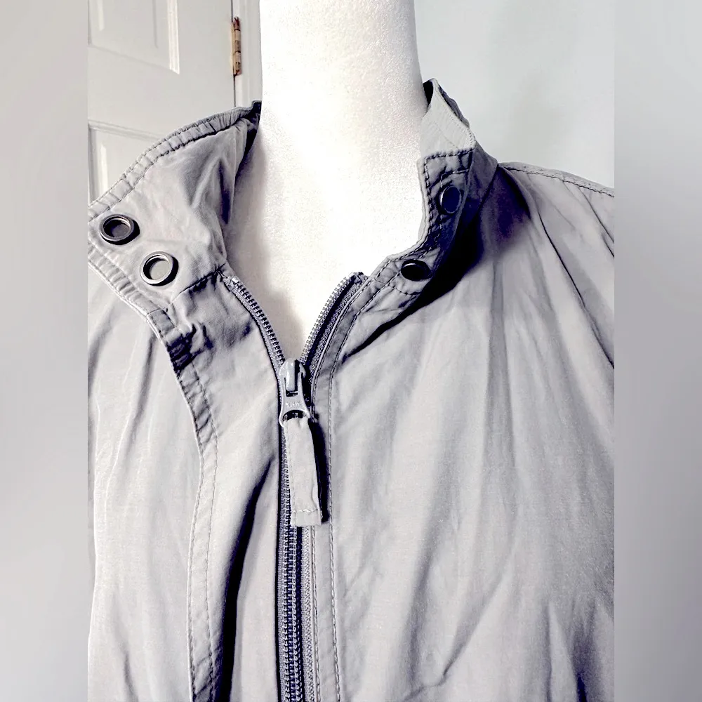 Eileen Fisher Y2K trench coat - windbreaker -raincoat with  hidden hood Sz  XL - Image 11