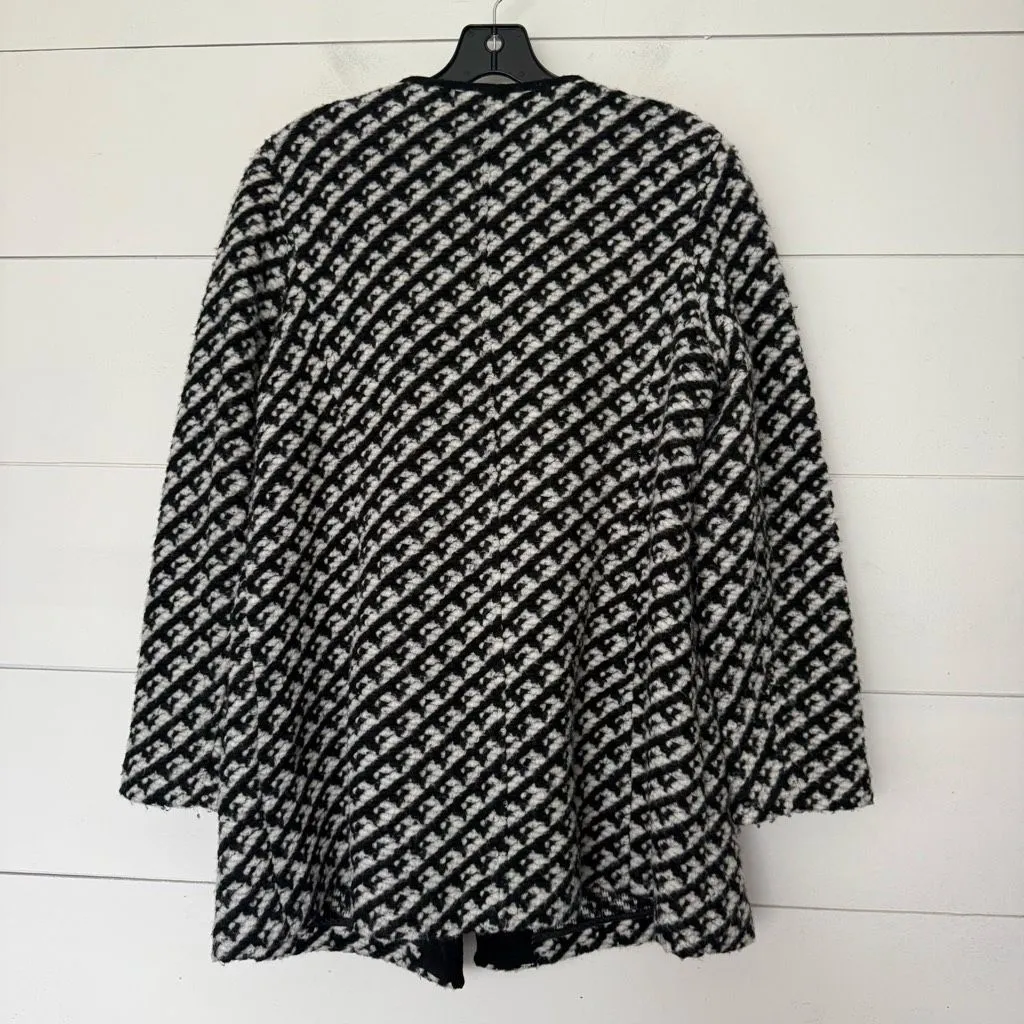 Talbots Women’s XP Houndstooth Long Jacket Blazer Wool Blend - Image 4