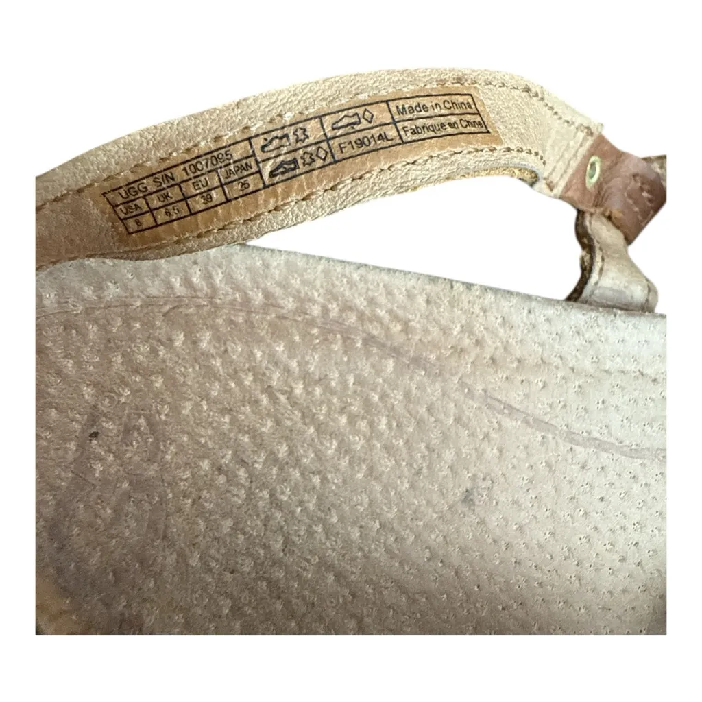 UGG  Ayden Circle Logo Leather
Thong Sandals - Image 4