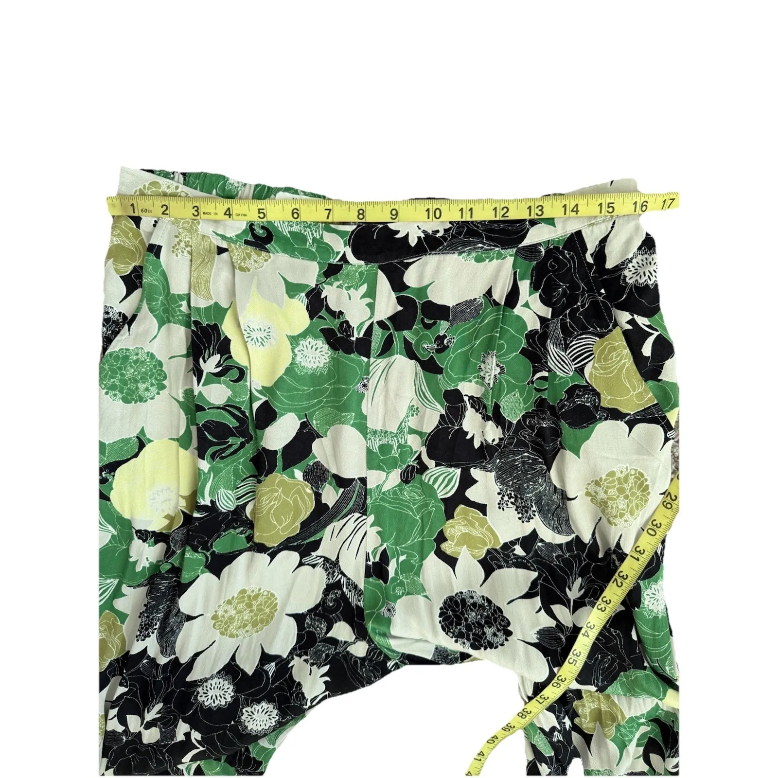 Anthropologie Women's Palazzo  Pull On Pants Floral Wide Leg Size 14 Boho Lounge - Image 12