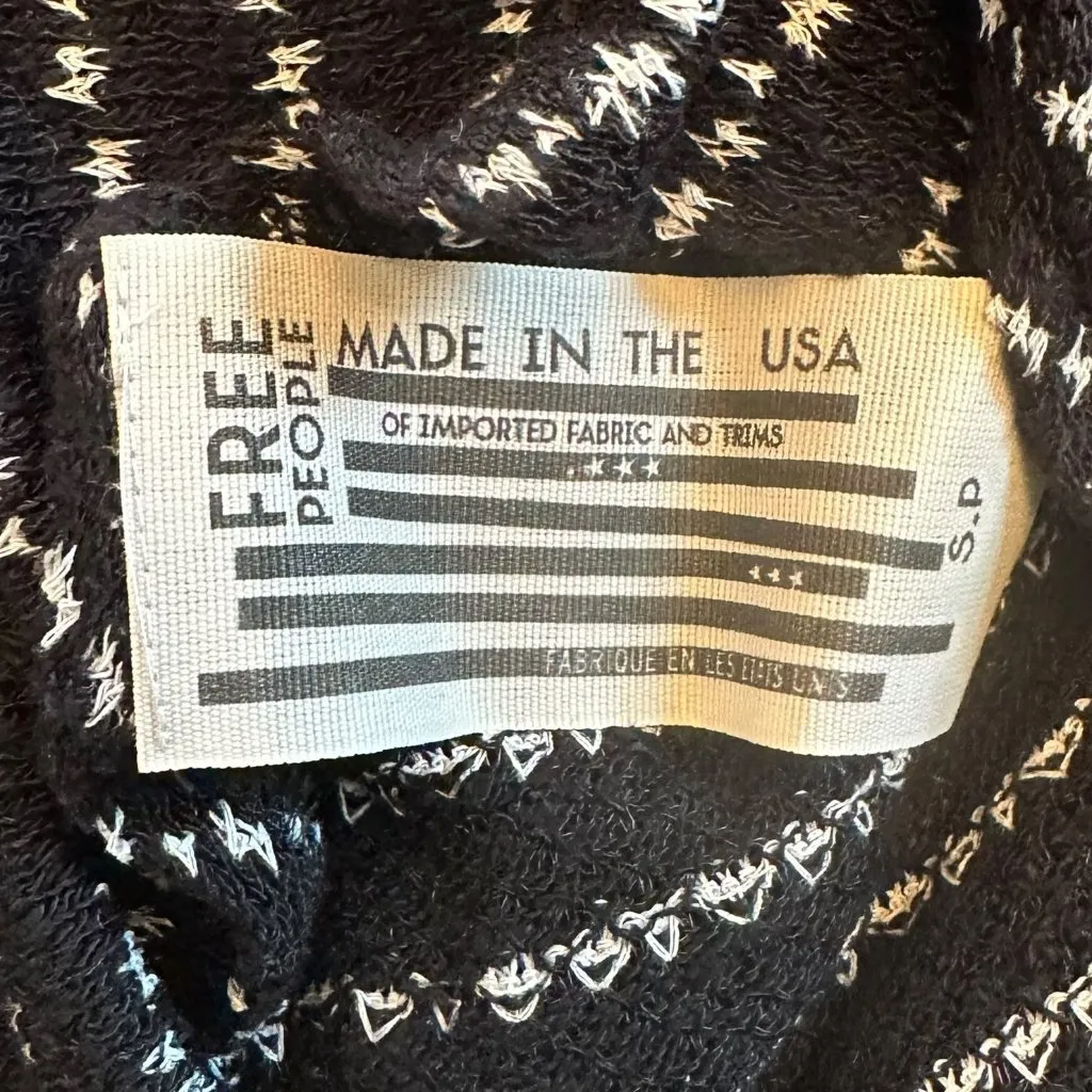 FREE PEOPLE Angel Island Stripe Hacci Slouchy Sweater Twist Back Top Small - Image 5