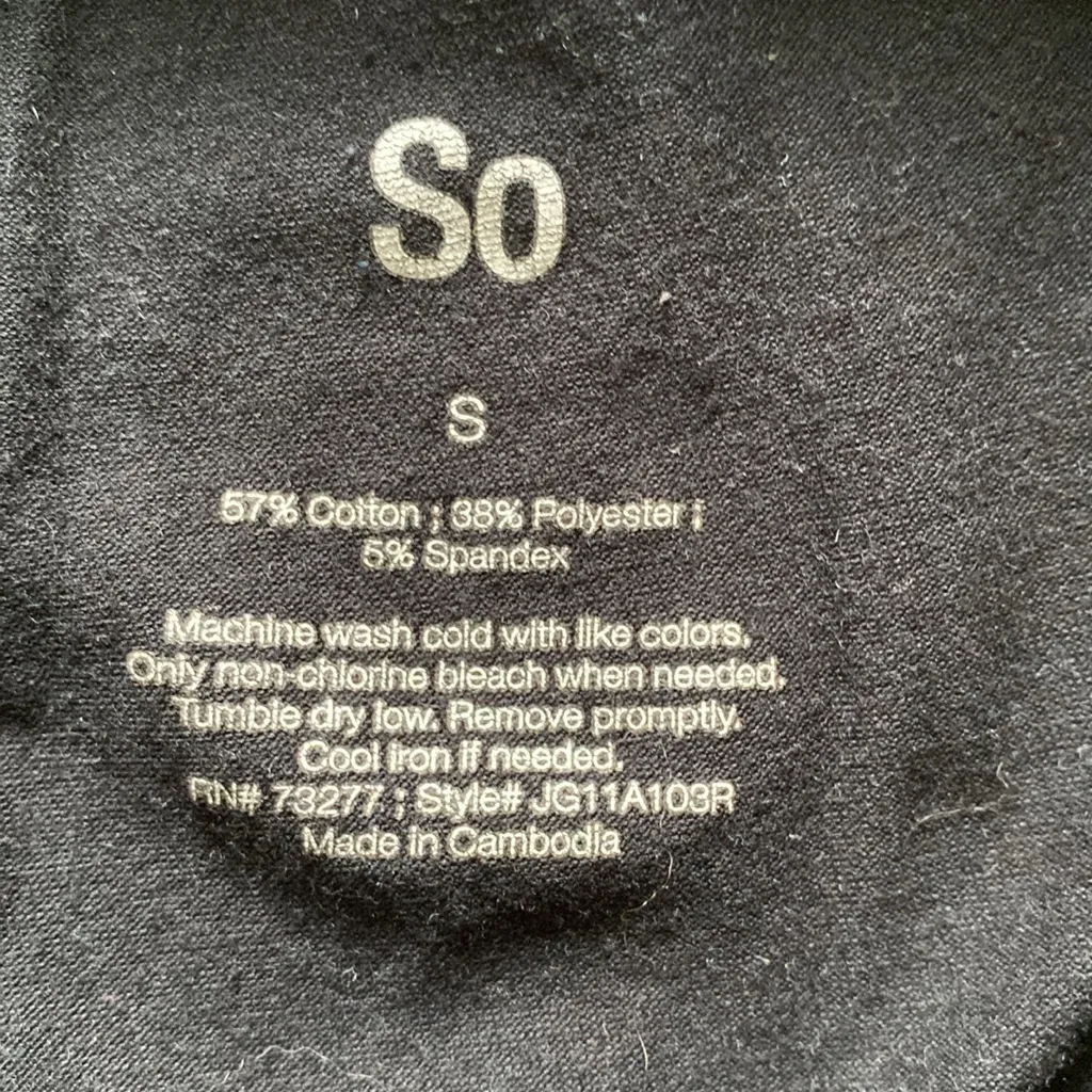 SO  Black Leggings - Image 3