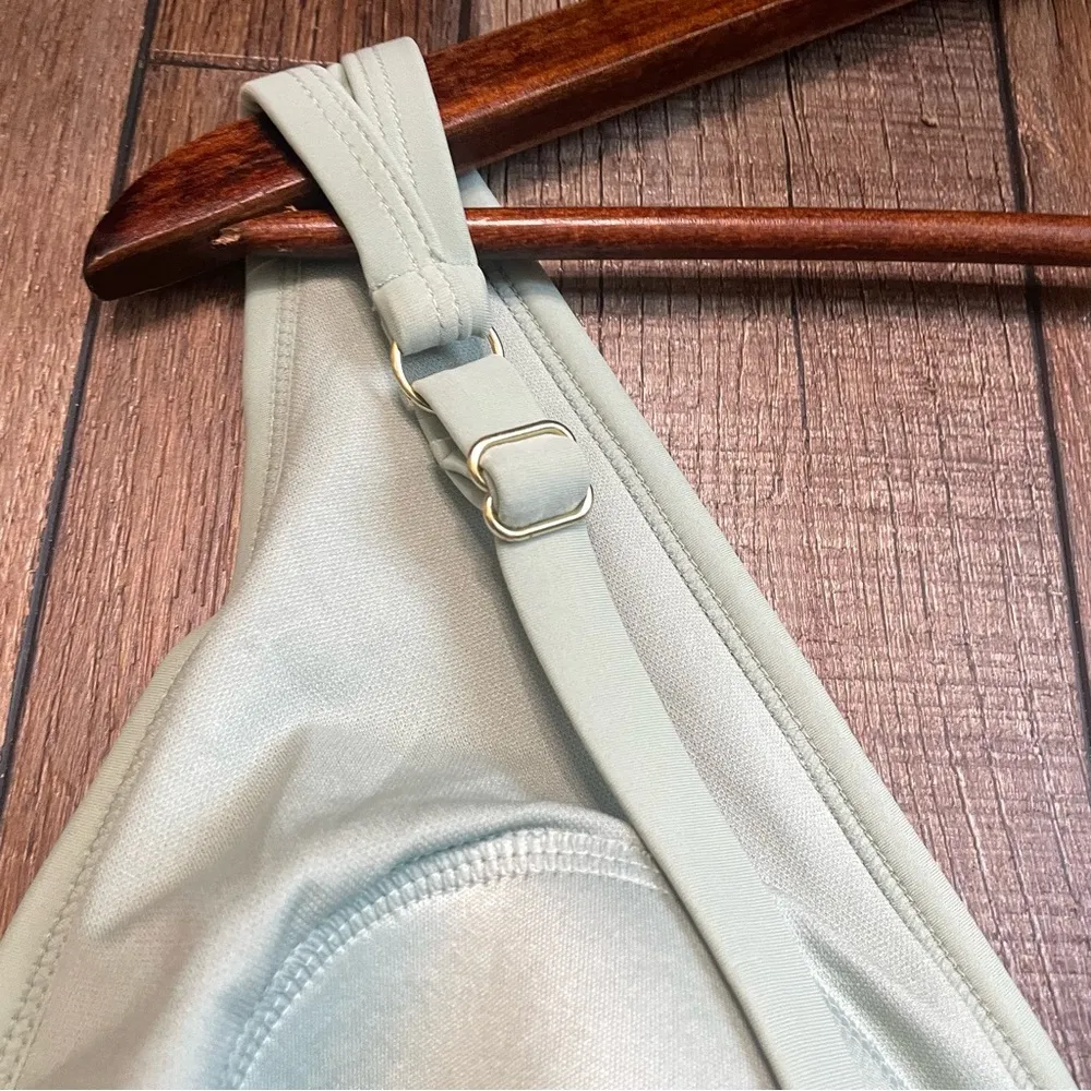 NWT Kona Sol Womens Swimsuit One Piece Mint Green Ruched V Neck Plus Size 22 - Image 6