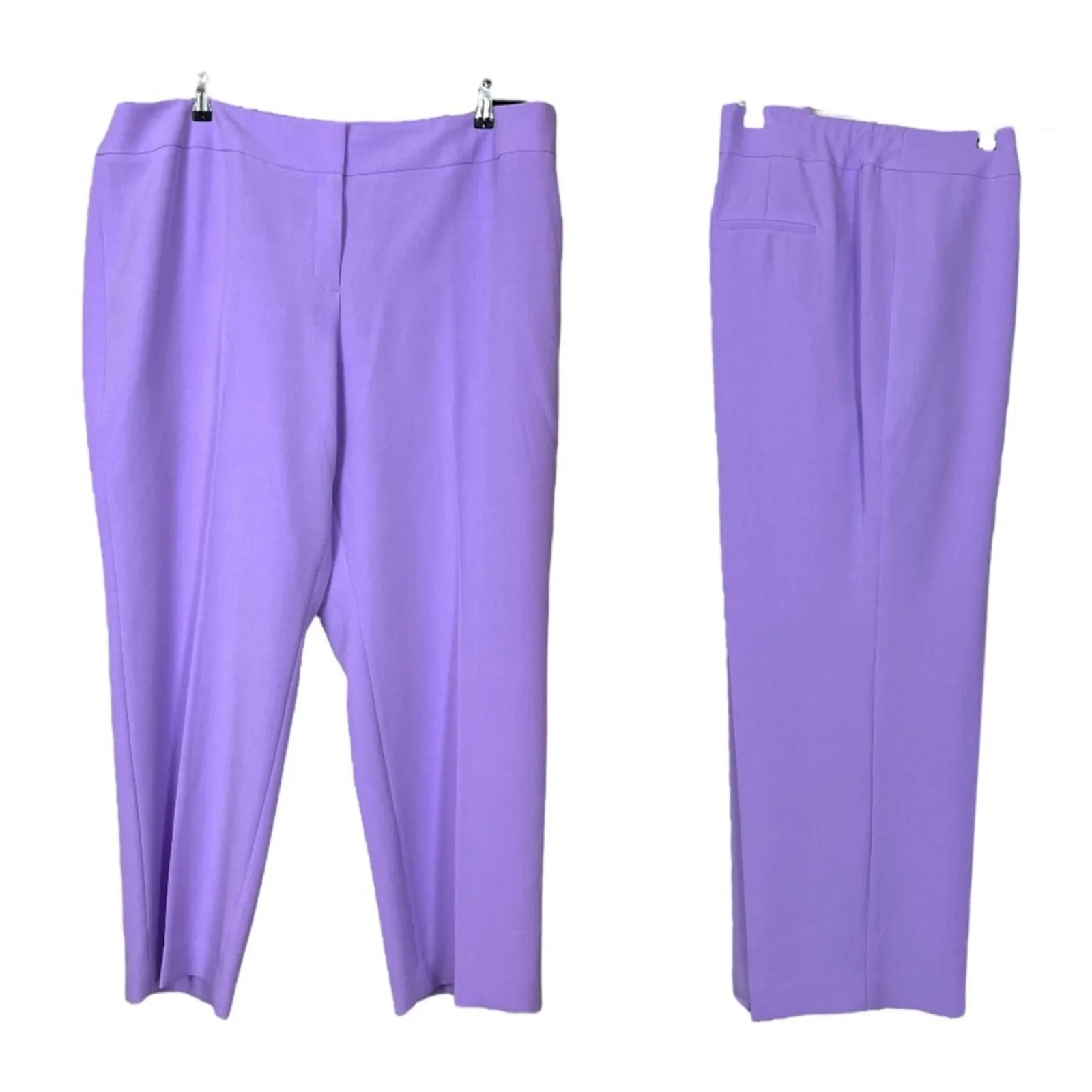 Kasper New Dress Pants Straight Leg Flat Front Purple Women’s Plus Size 20W - Image 9