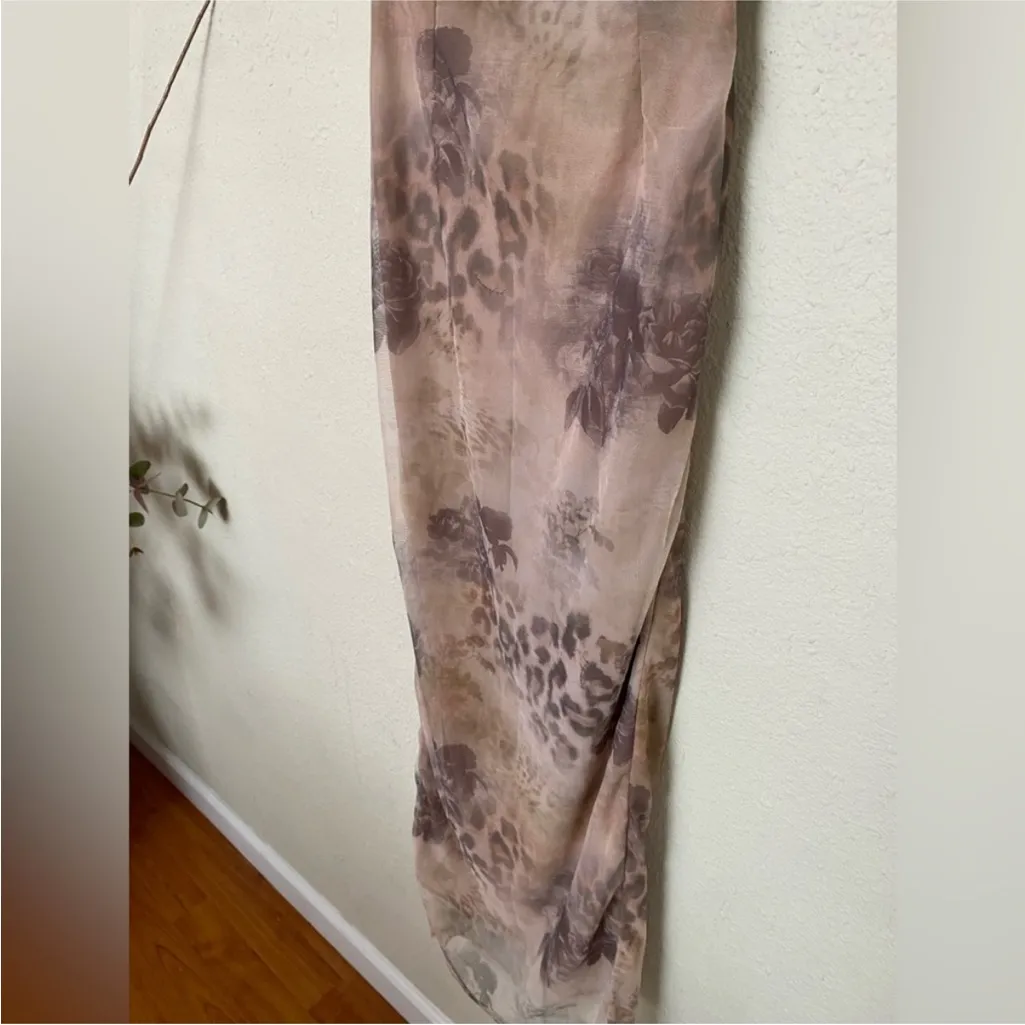 HOUSE OF CB L‎ D-DD 'Aiza' Cream Floral Print Maxi Dress NWOT - Image 8