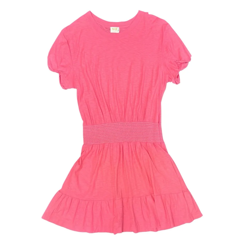 Nation LTD Moxie Easy T-Shirt Dress Short Sleeve Mini Strawberry Shake Pink XL - Image 6