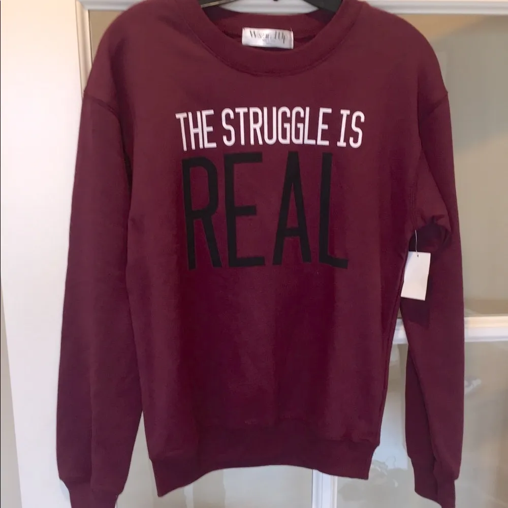 Comfy Lightweight Sweatshirt The Struggle is Real - Image 12