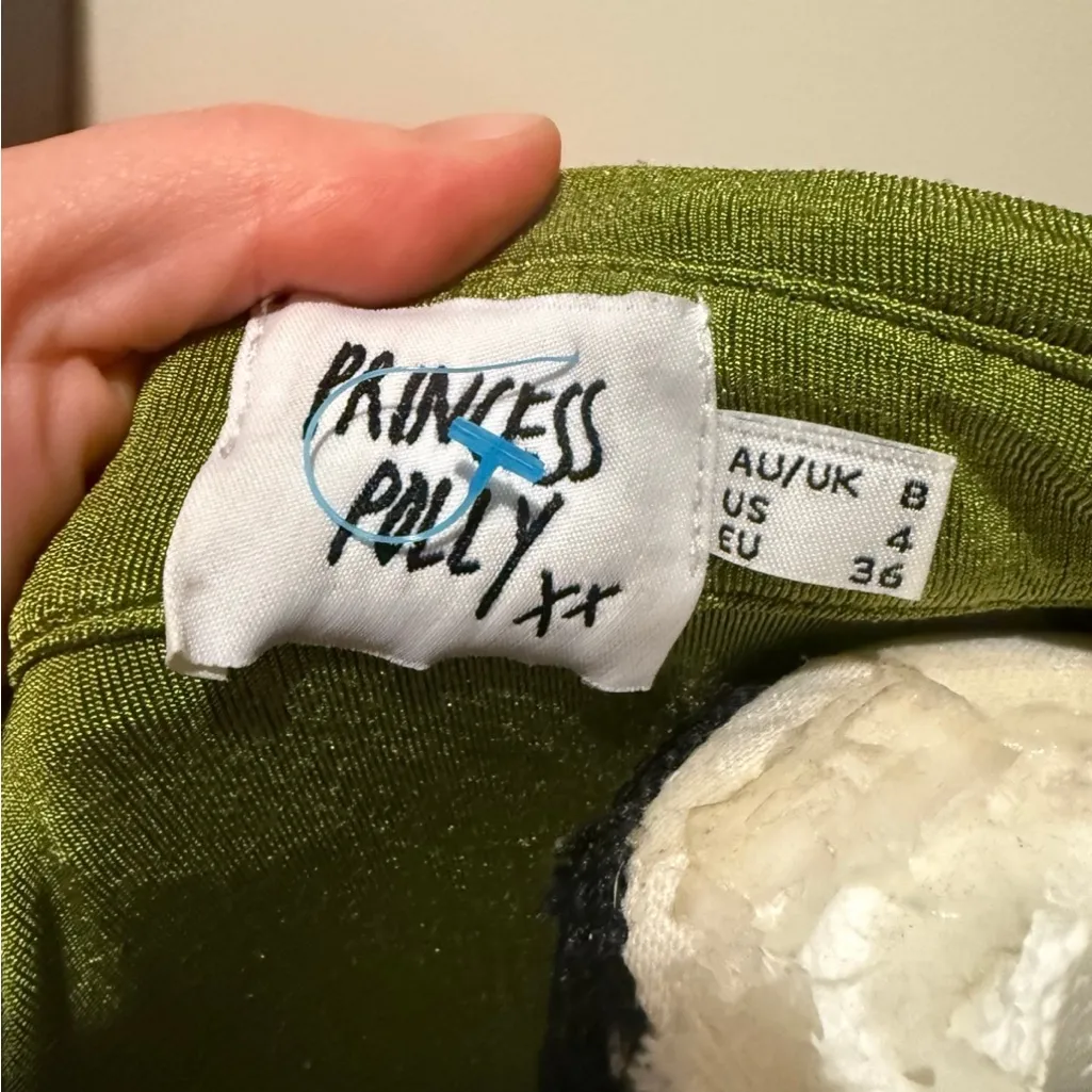 Princess Polly | Green Button-Up Long Sleeve Top - Image 3