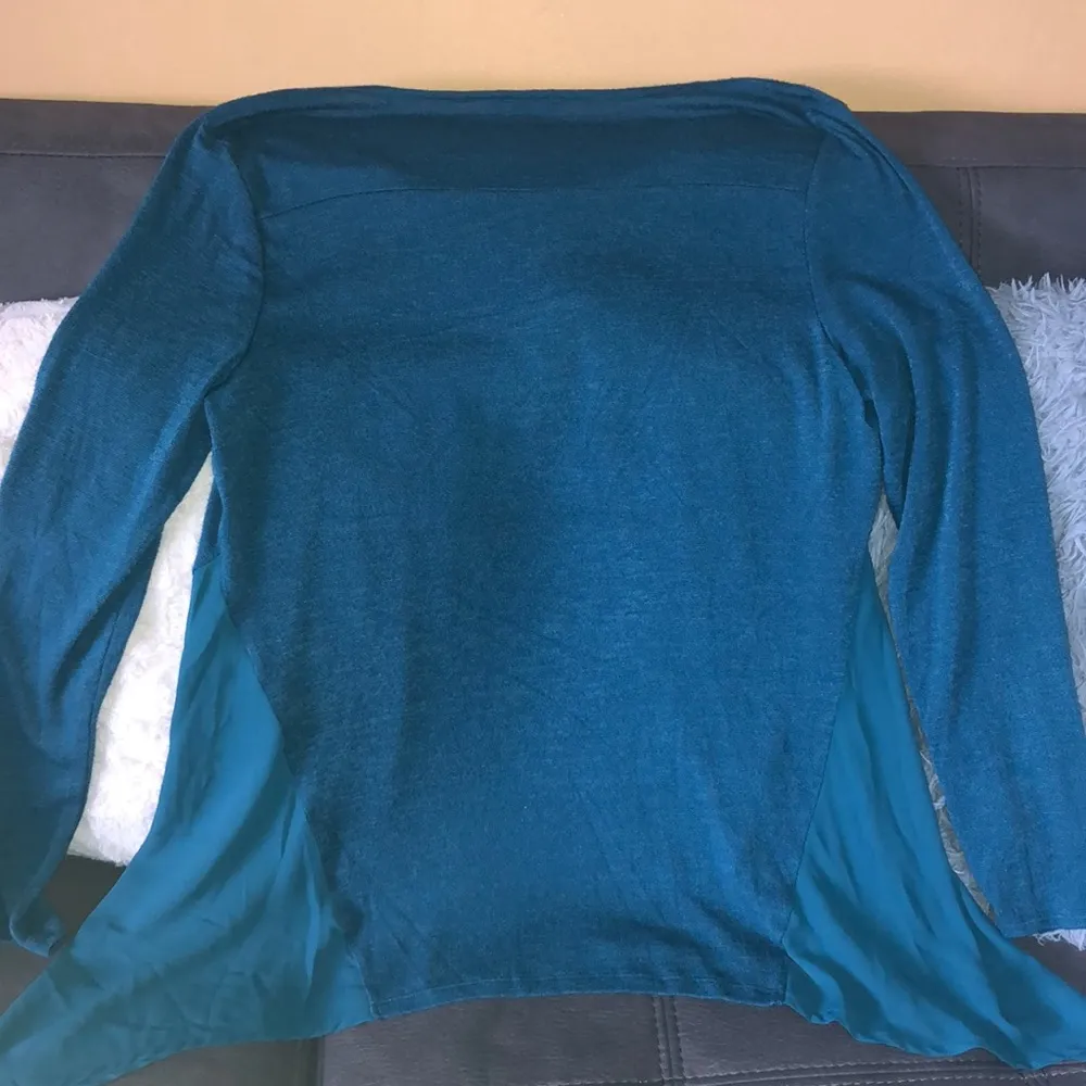 SIMPLY VERA VERA WANG Blue/Green Tunic Top Size L - Image 4