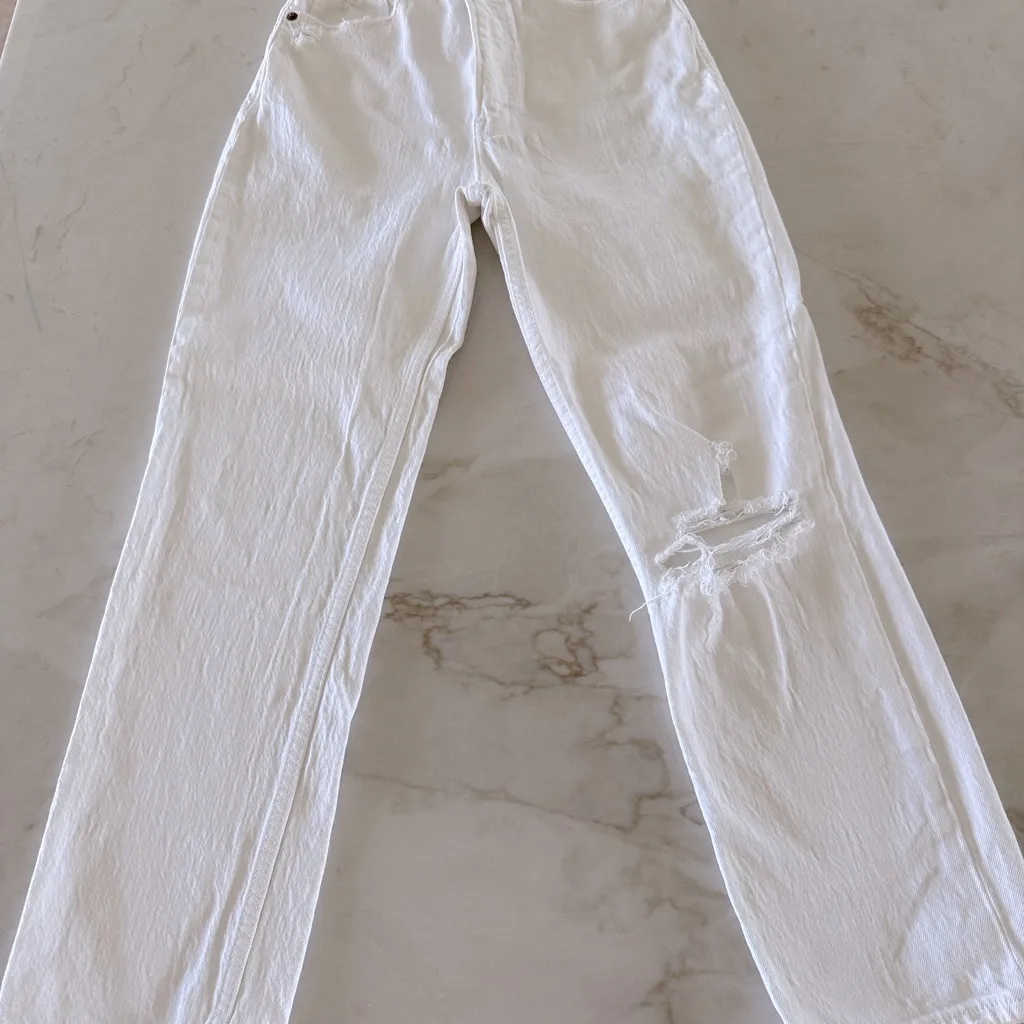 Abercrombie & Fitch White High waisted jeans (size 25) - Image 2