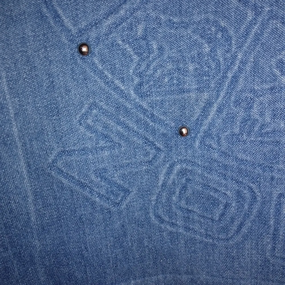VISAGE M Y2K Zodiac Vintage Denim Top Blue Size M - Image 6