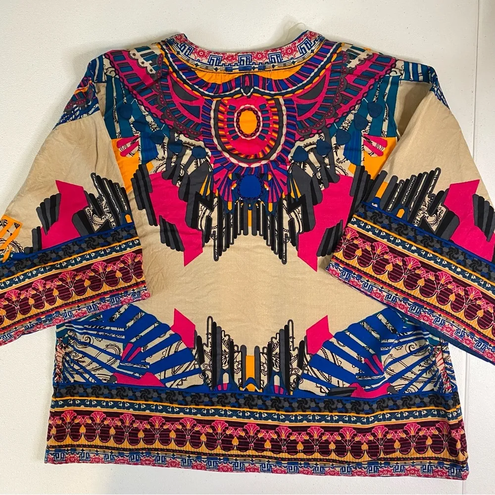 Flying Tomato Vibrant Geometric Open Front Top size Small - Image 2