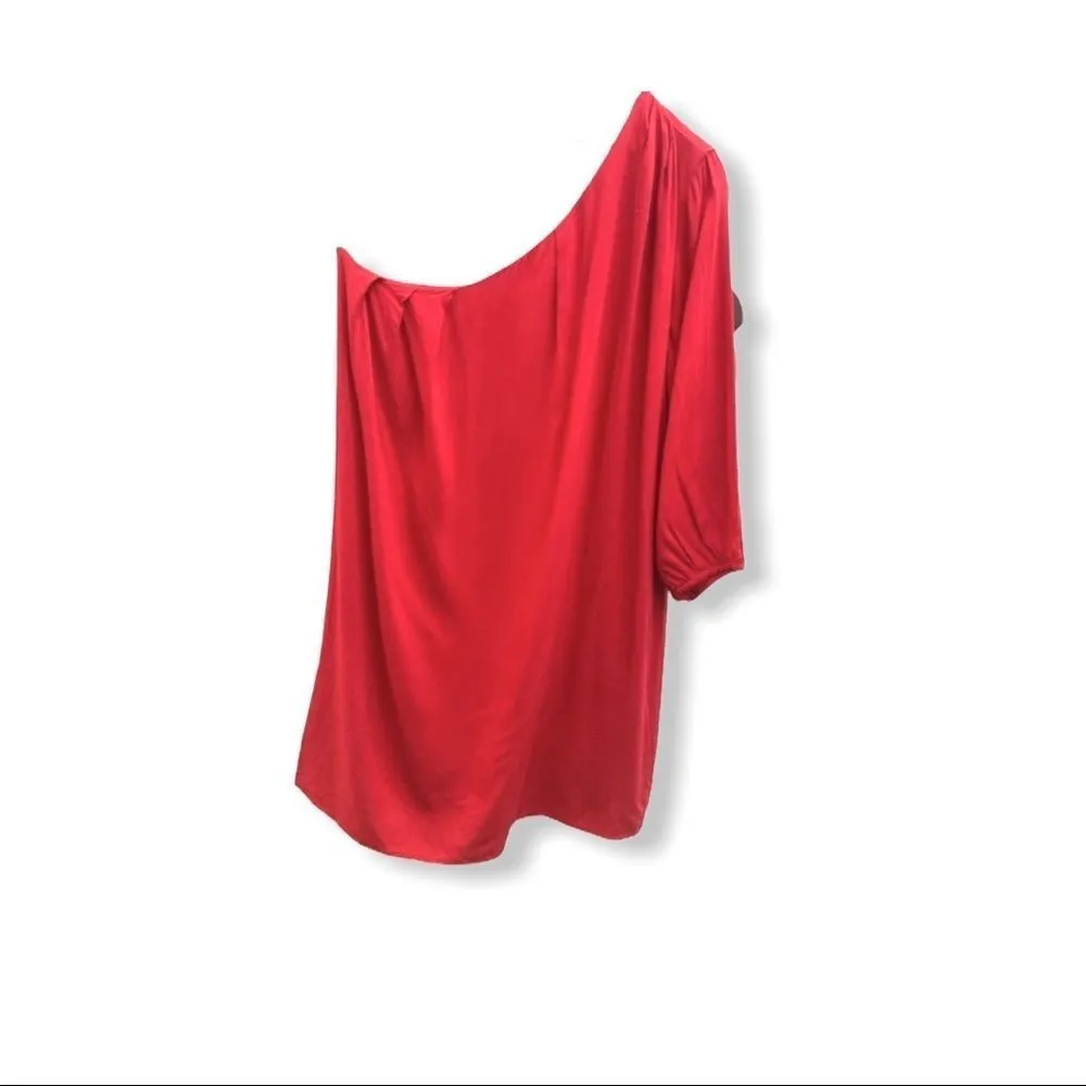 Audrey 3+1 One Shoulder Red Dress‎ - Image 9