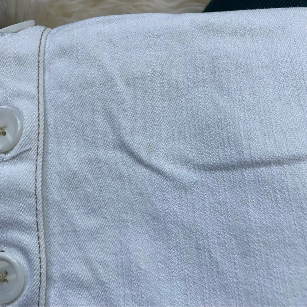 Boden White Button Up Jean Pencil Skirt Size 4 - Image 6