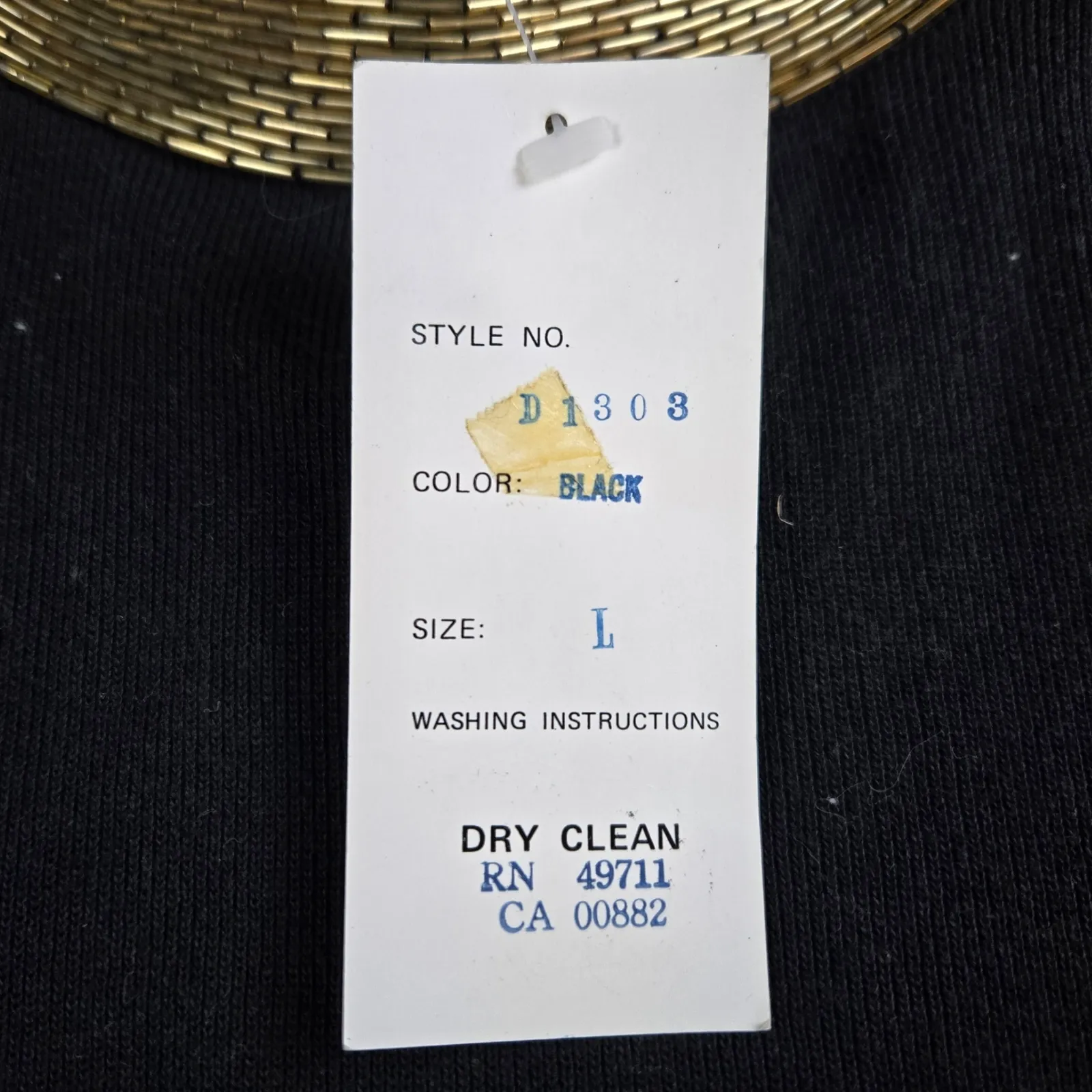 80s Vintage Anne Klein Deadstock Black Beaded Mock Neck Knit Sweater Size Large - Image 7