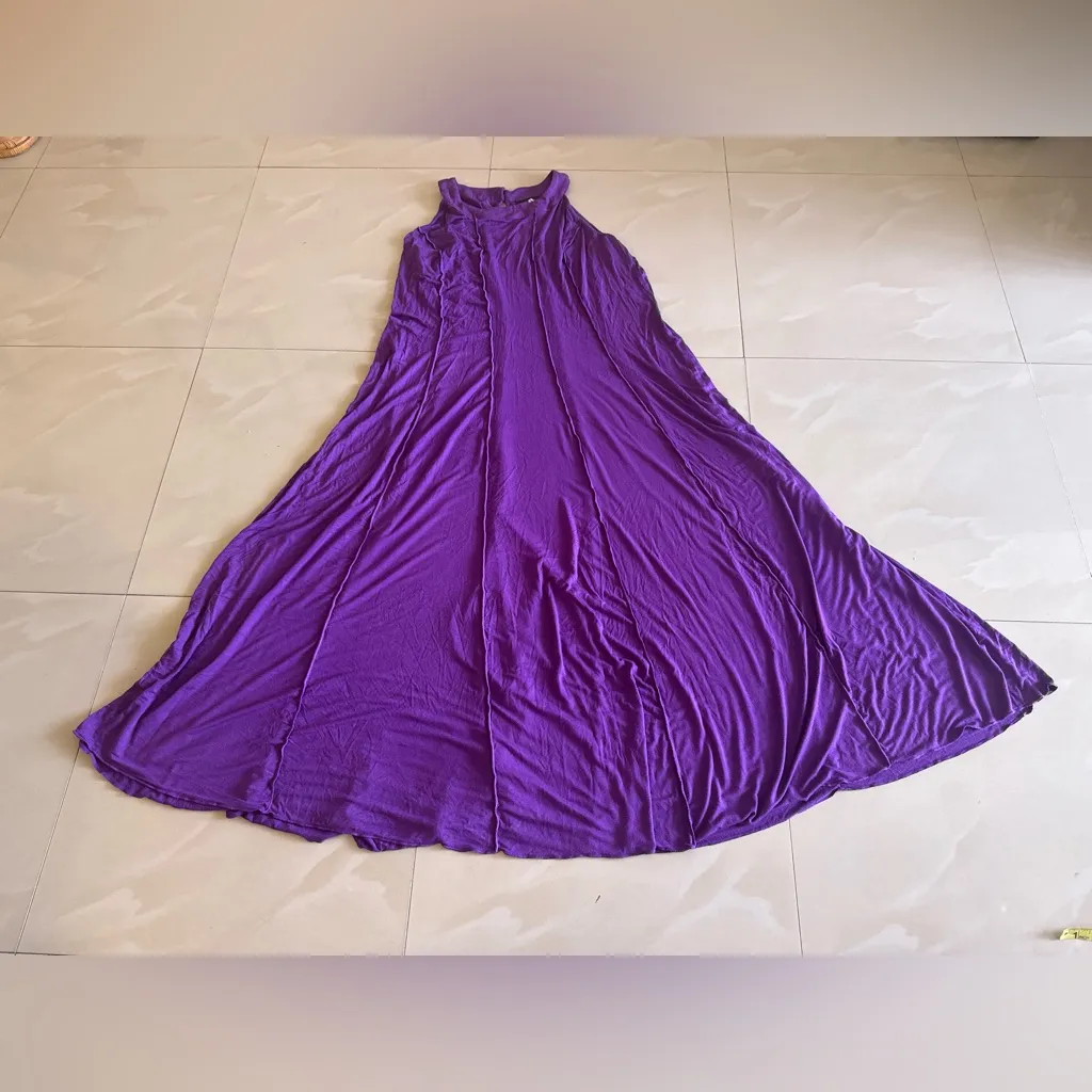 Ashley Stewart Purple  Maxi Dress Sleeveless A Keyhole Datail The Back 18/20 W - Image 13