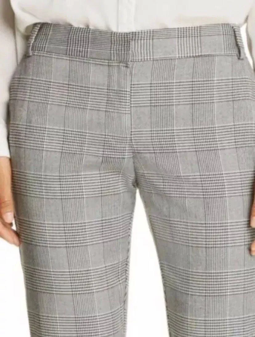 Women's  Cropped Glen Plaid Dress Pant, Size Small - New! - Image 5