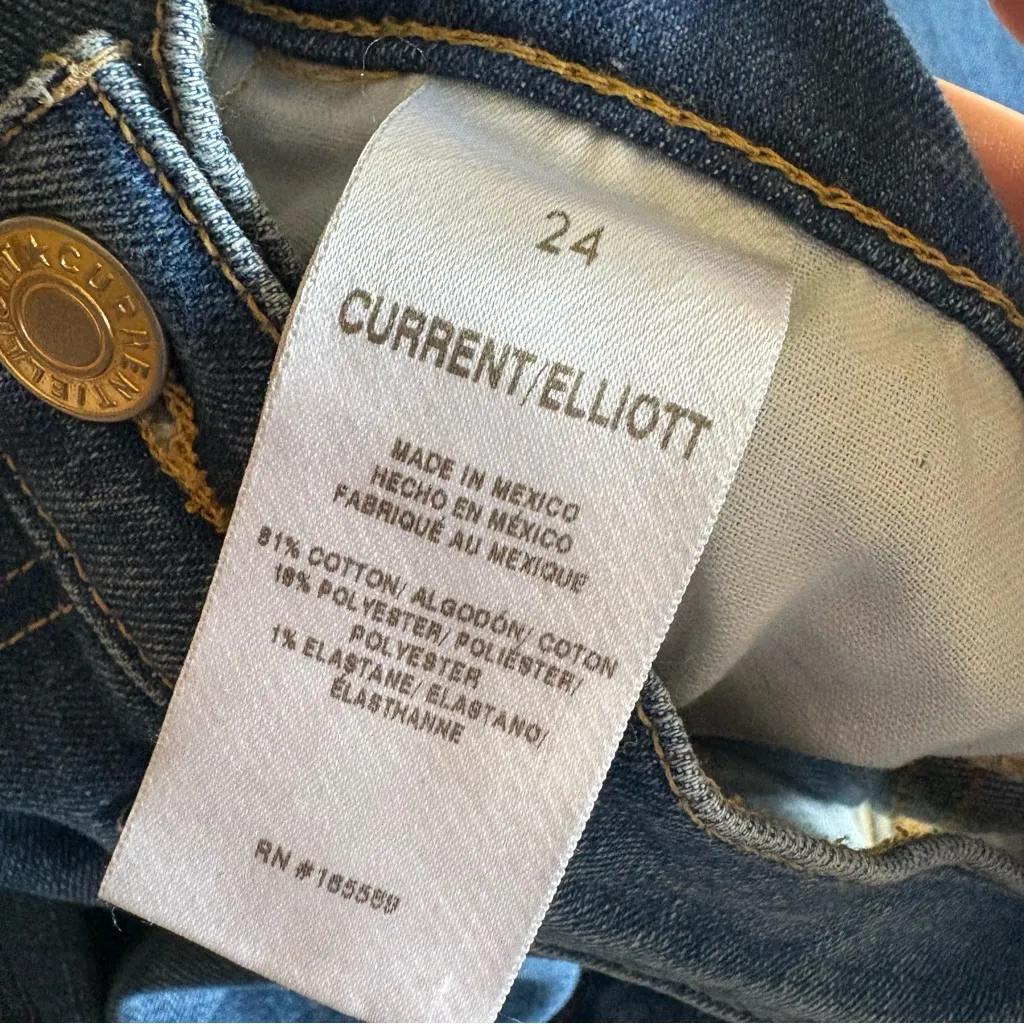 CURRENT ELLIOT The Side Street High Waist Flare Jeans Size‎ 24 - Image 4