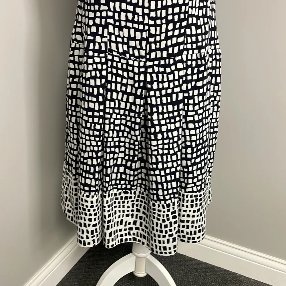 Lauren Ralph Lauren Dress Womens Dress Size 12 Two Tone Black White Drop Waist - Image 3