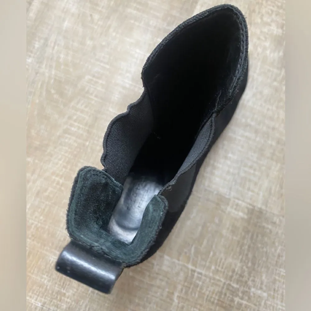 Rag & Bone Devon Boots Women's 39.5 9 Black Suede Ankle Stacked Heel Boots Biker - Image 11