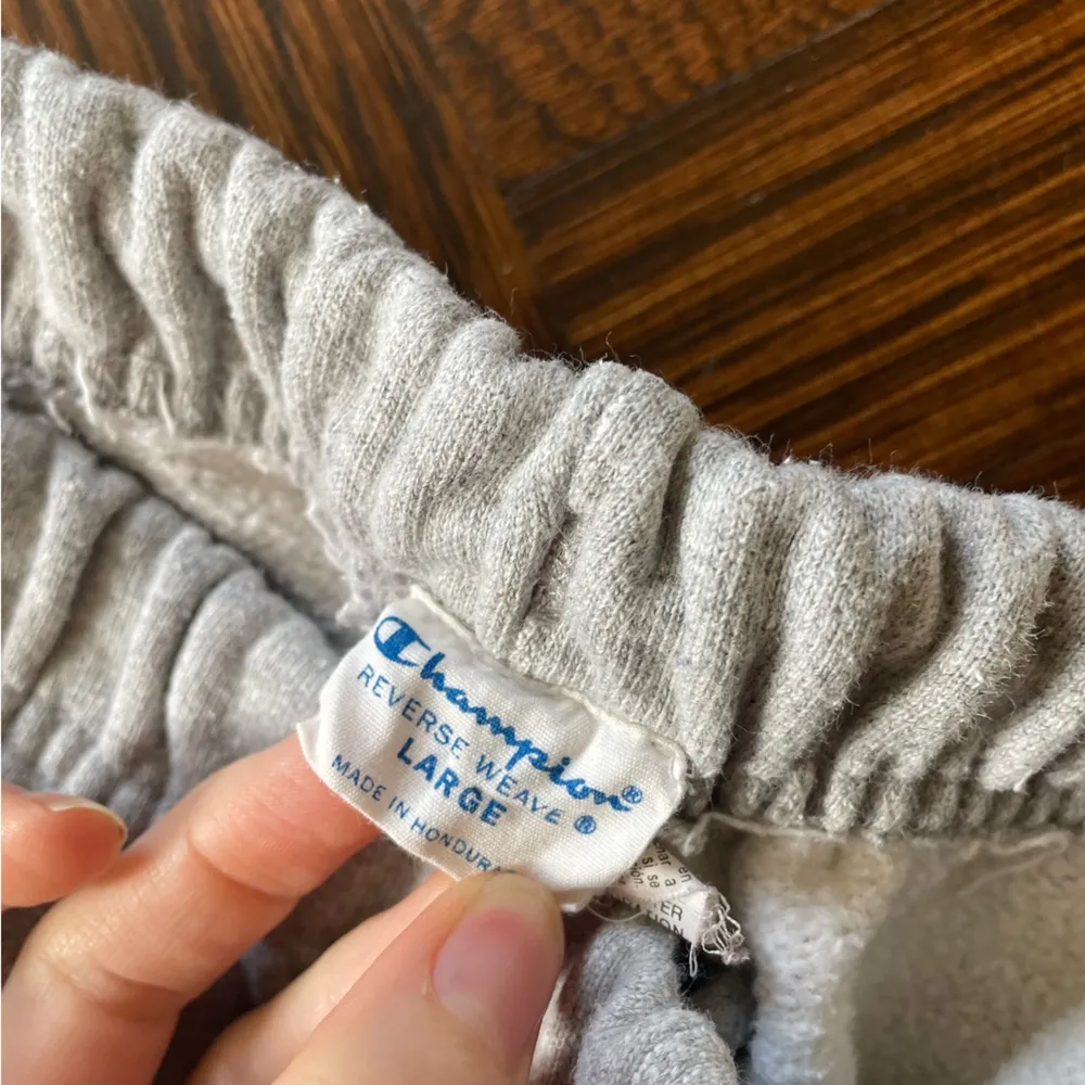 Champion reverse weave patchwork sweatpants size large - Image 3