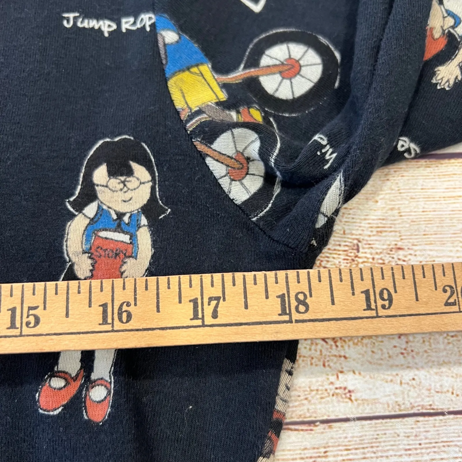 Jess &‎ Jane Black Let's Play Graphic Long Sleeve Top T - Image 6