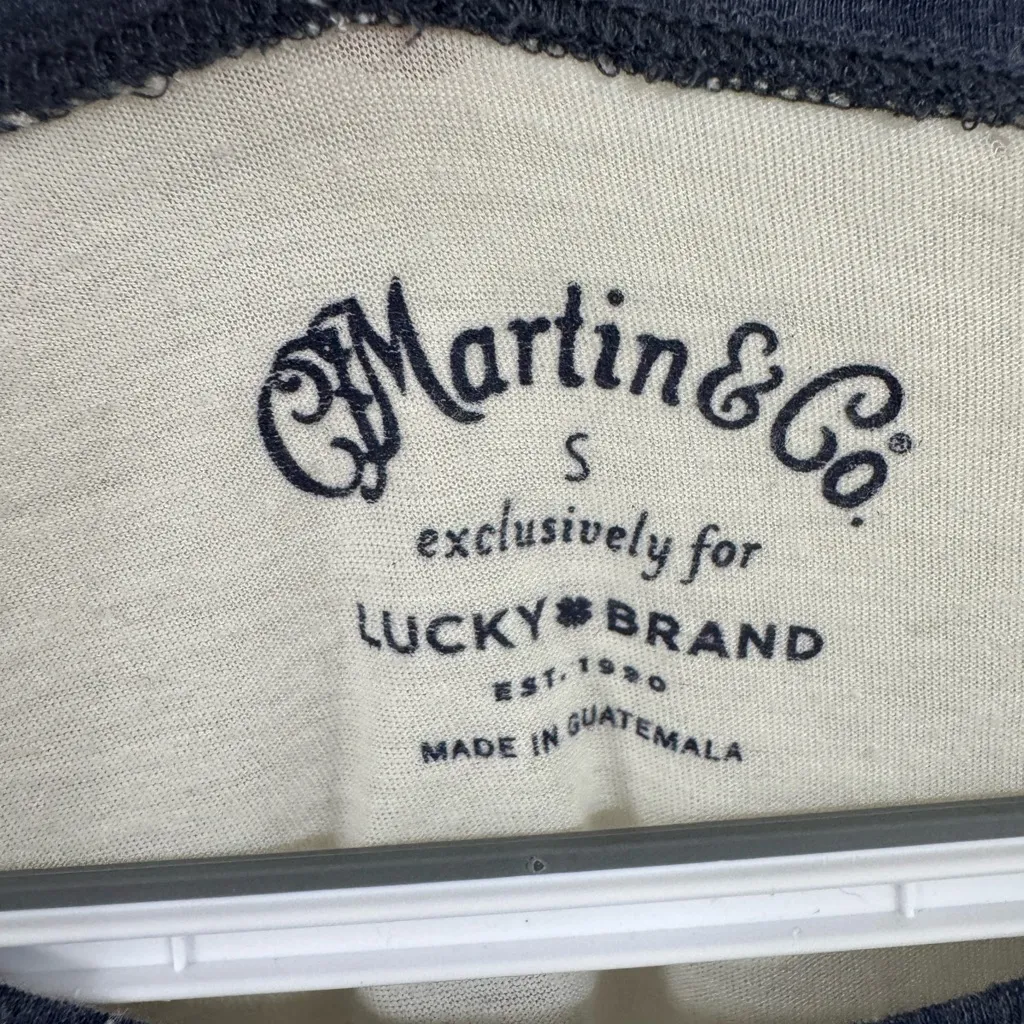 Lucky Brand Blue and White Graphic Tee - Image 2