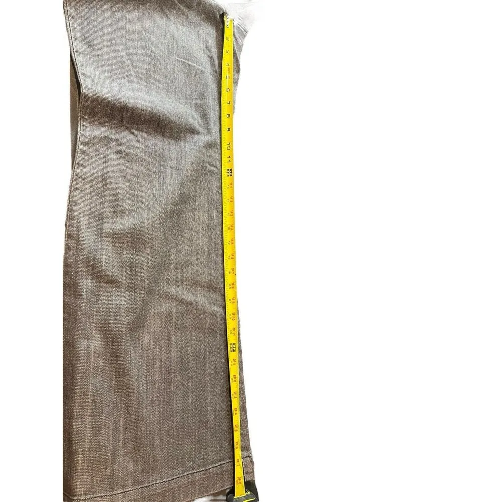 New York Co Battery Park Stretch Trouser Gray Wide Leg Uptown Rise 16 Denim NWT - Image 16