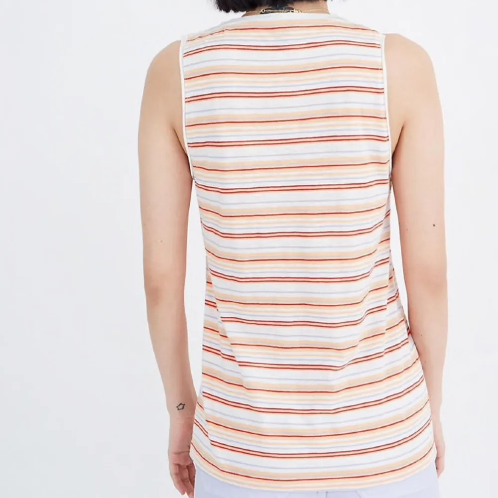 Madewell Whisper Cotton V Neck Pocket Tank NWT - Image 4