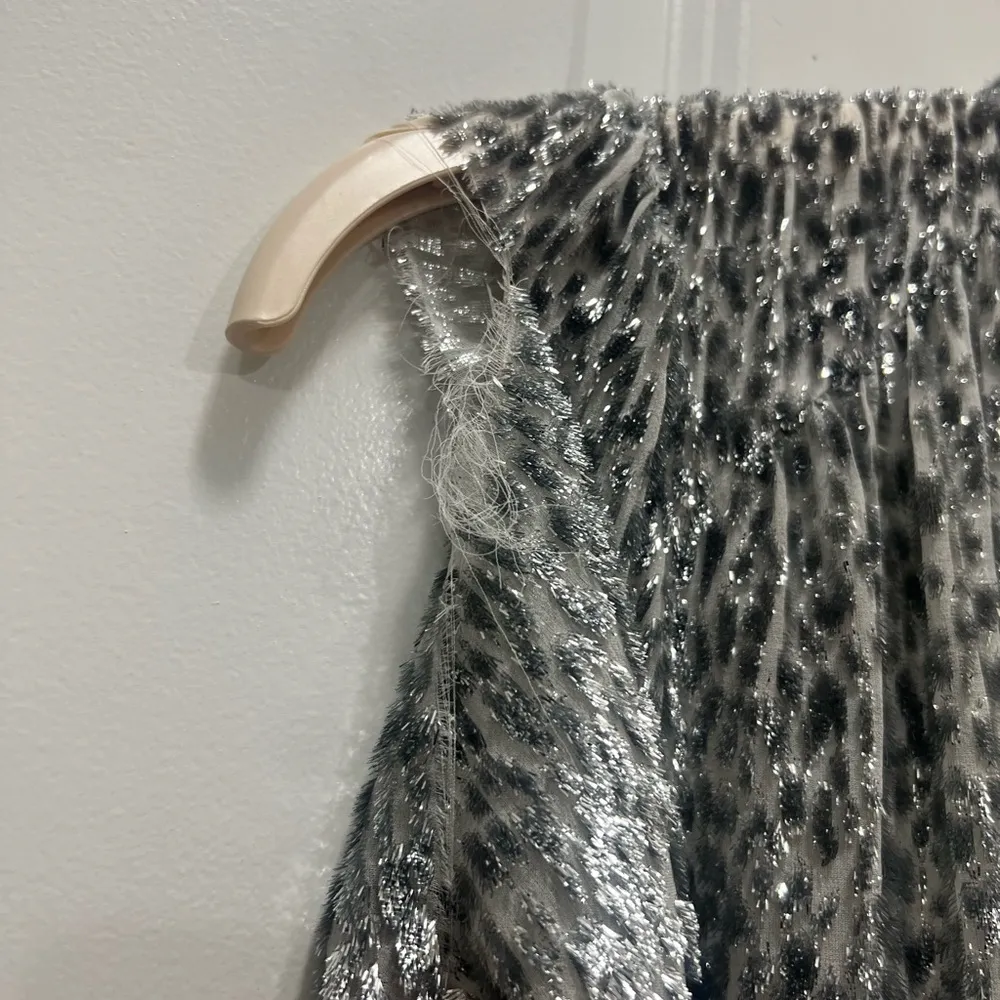 FLAWED Ba&sh Silver Dalla Blouse Size Large $295 - Image 3