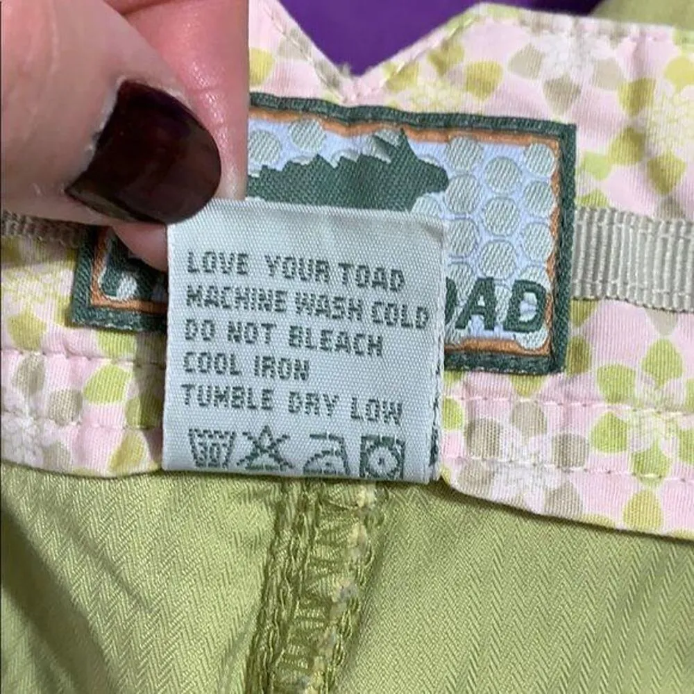 Horny Toad Womens Mom Shorts High Waist Outdoor Hiking Travel Green Size 4 - Image 8