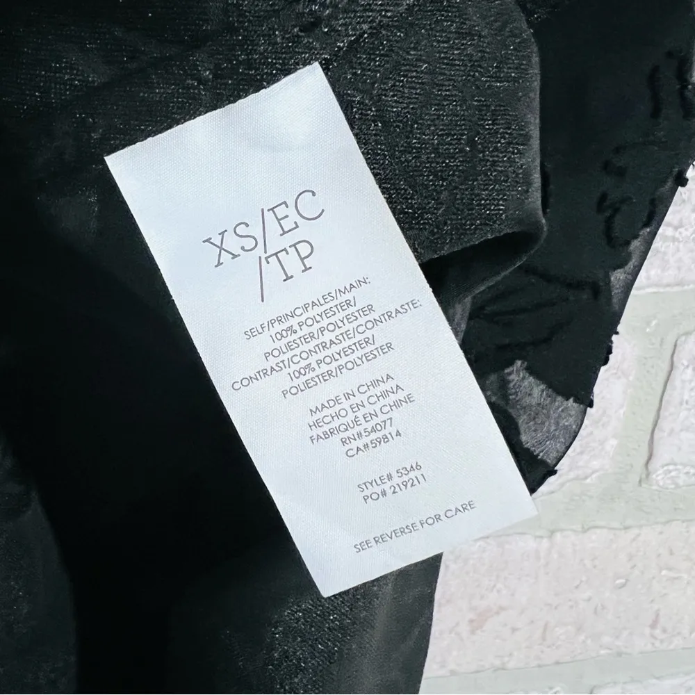 CAbi Style 5346 Clip Art Rose Black Sleeveless Top Size XS - Image 8