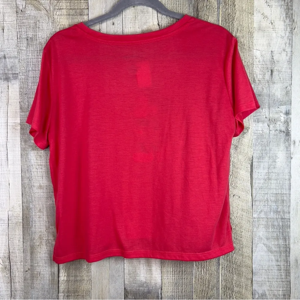 Disney Size XL Mickey Mouse Cropped Short Sleeve Crewneck T-Shirt w/2” s… - Image 2