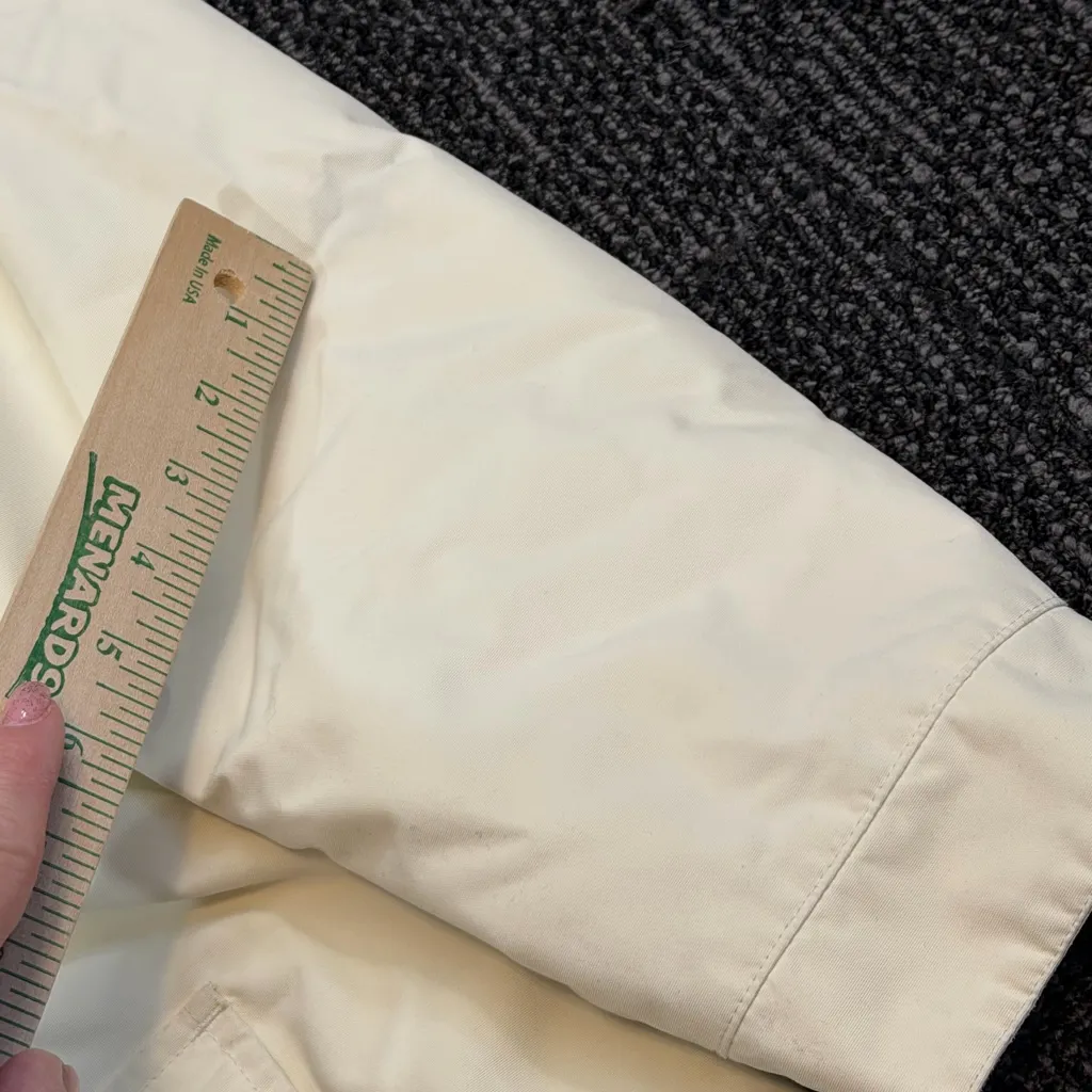 Lands End Creme Mid Weight Jacket Woman's Size XL/P 18-20 Cinch Waist - Image 4