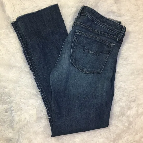 GAP 1969 Women’s Real Straight Dark Rinse Blue Denim Jeans, 28/6 - Image 2