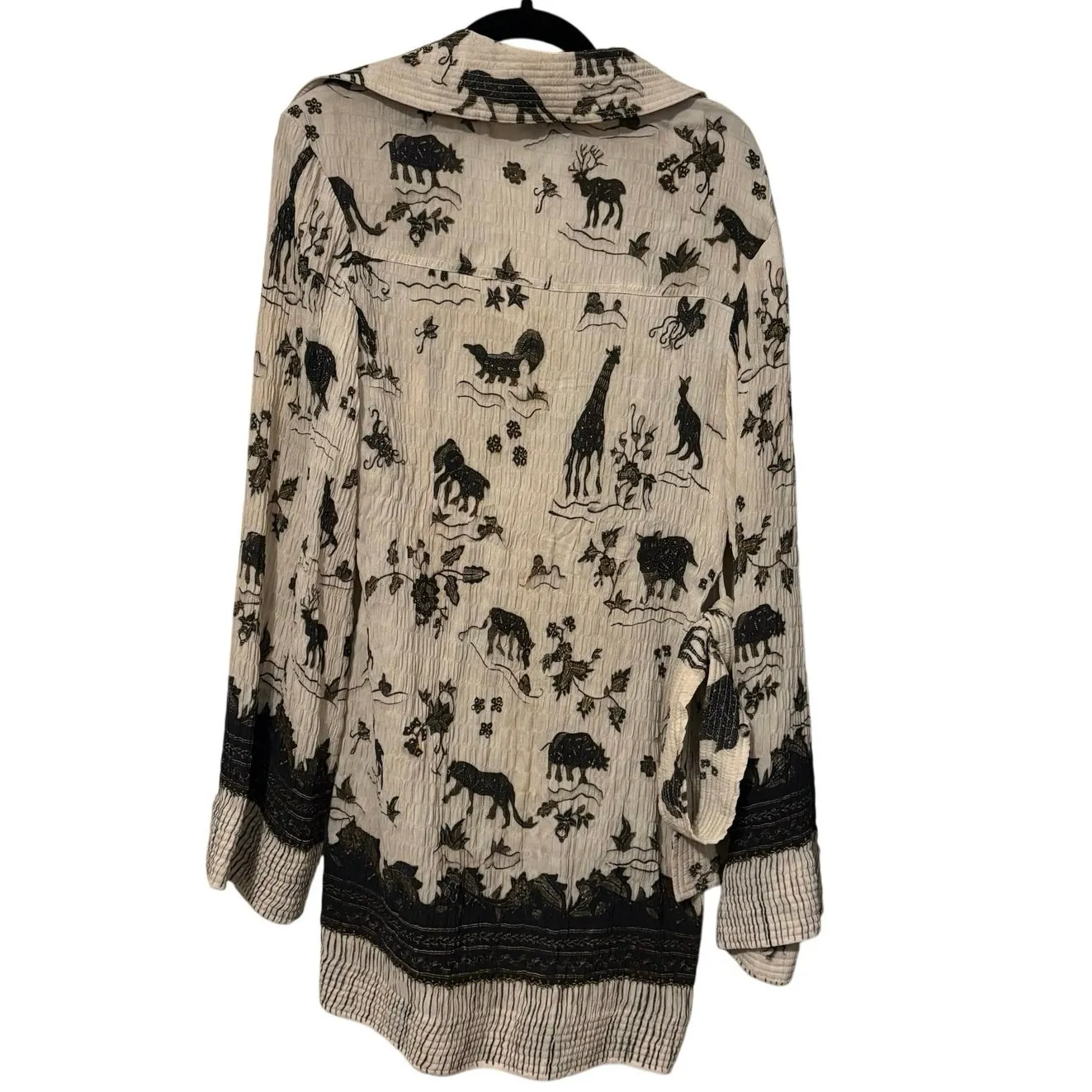 Nanushka Cream Brown Dorith Safari Quilted Wrap Mini Dress Size Small - Image 5