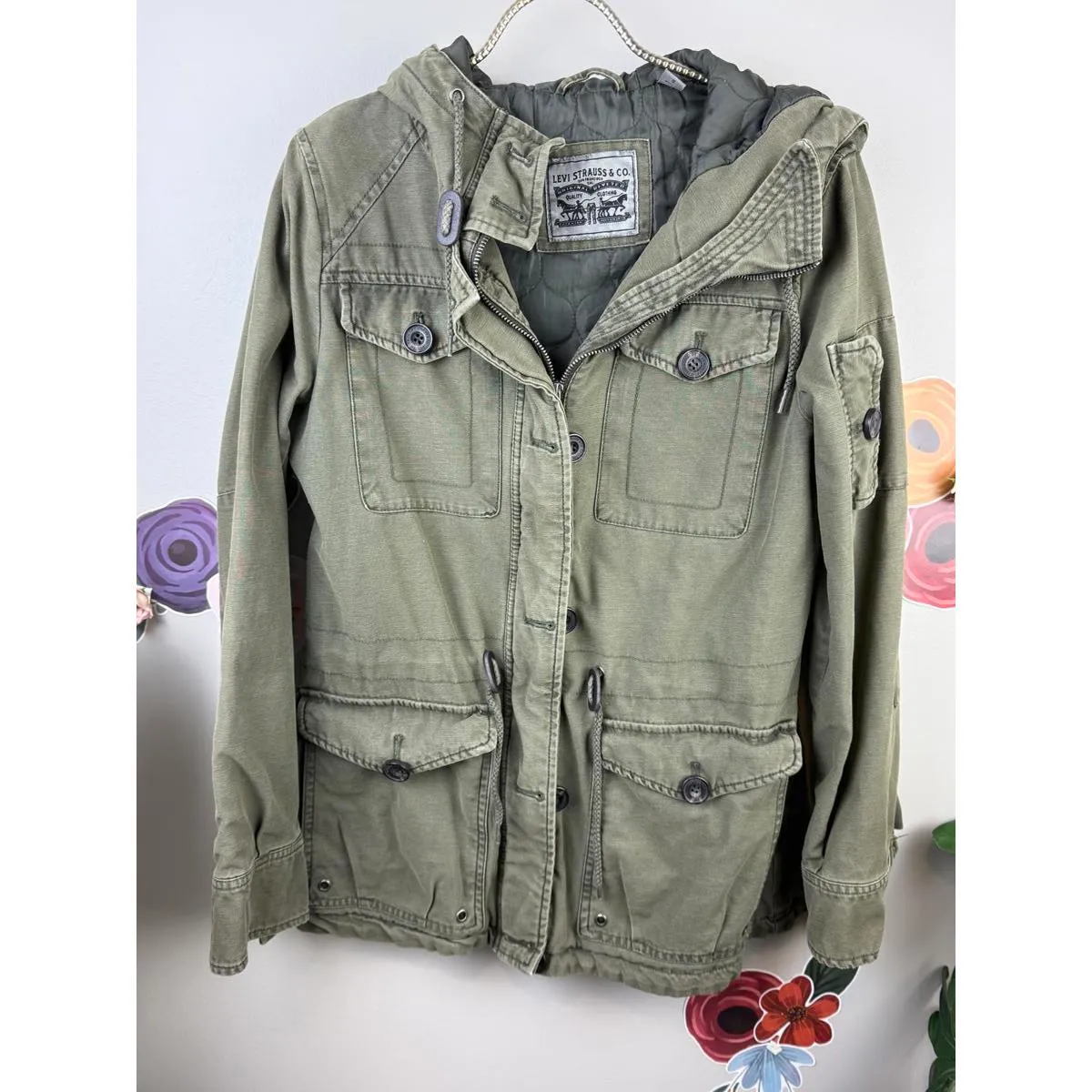 Levi's Hooded Cotton Utility Anorak Jacket - Size - Small - Image 8